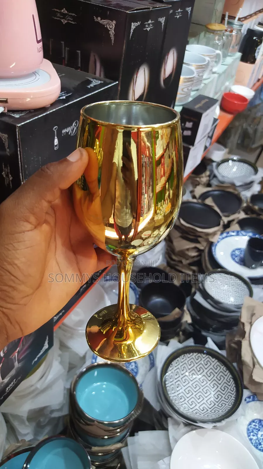 6pcs Gold Wine Cups