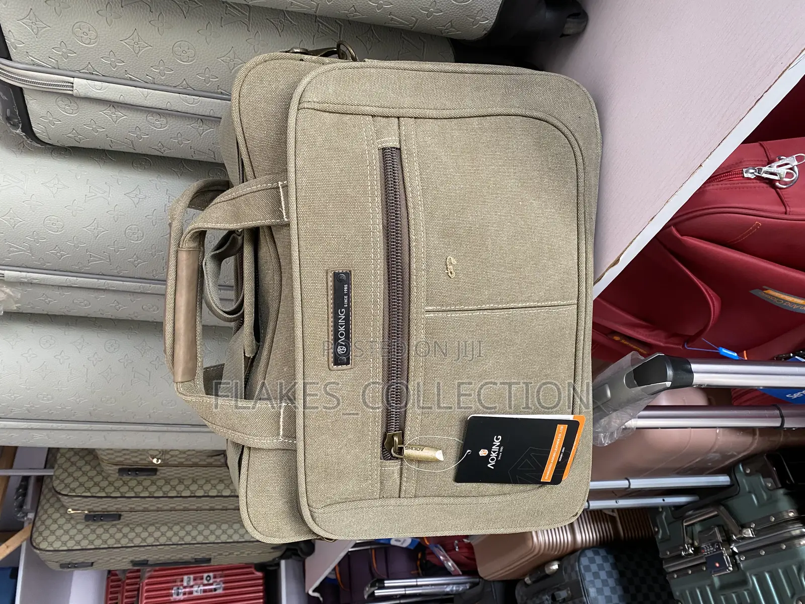 Aoking Kaki Material Handbag