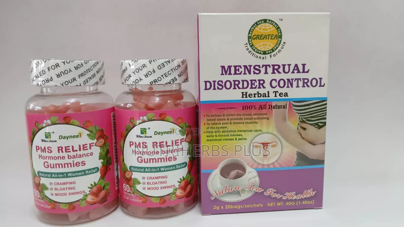 PMS Relief Hormone Balance Gummies + Menstrual Control.