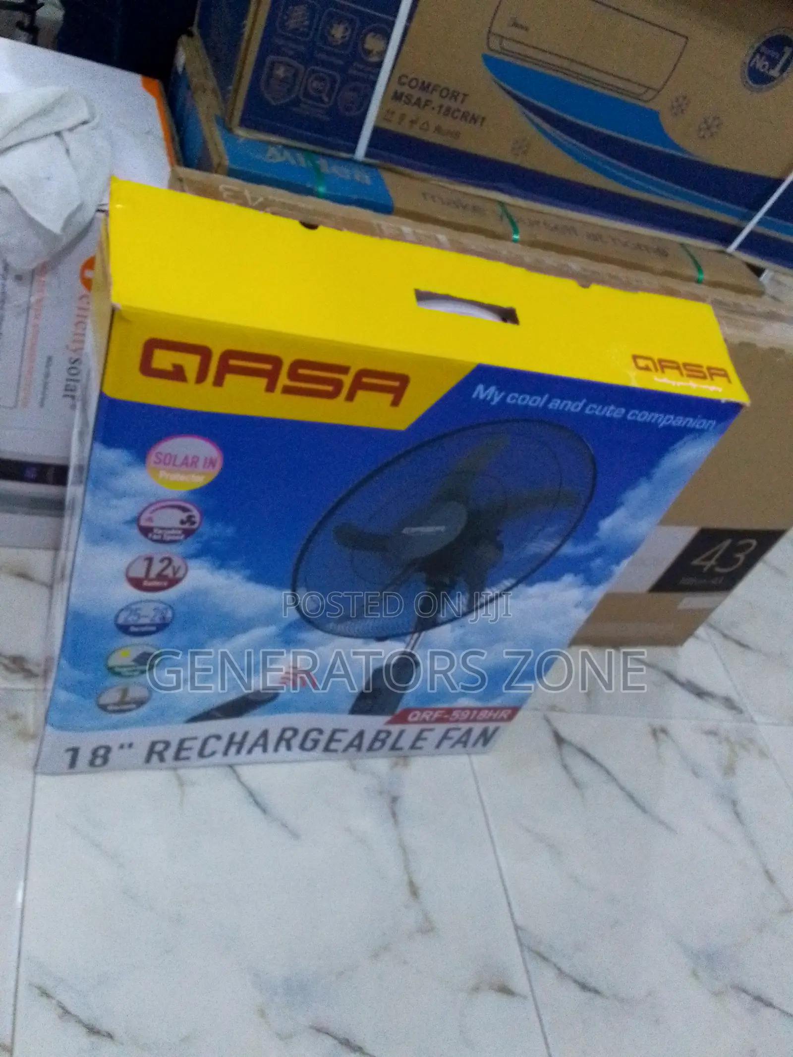 Operate Suitably QASA 18" Rechargeable Fan {Qrf-5918hr}