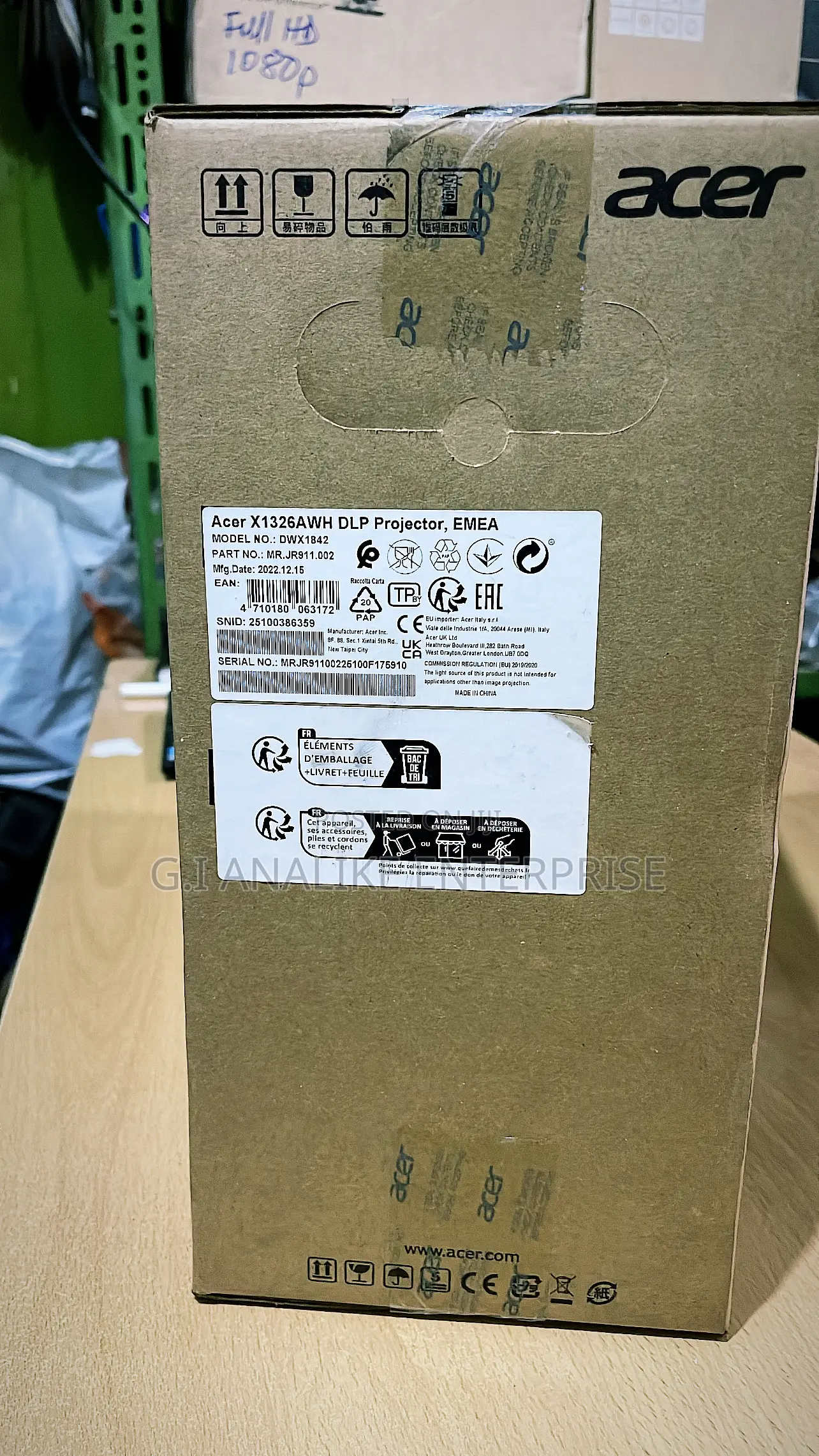 Acer X1326AWH 4000 Lumens WXGA DLP