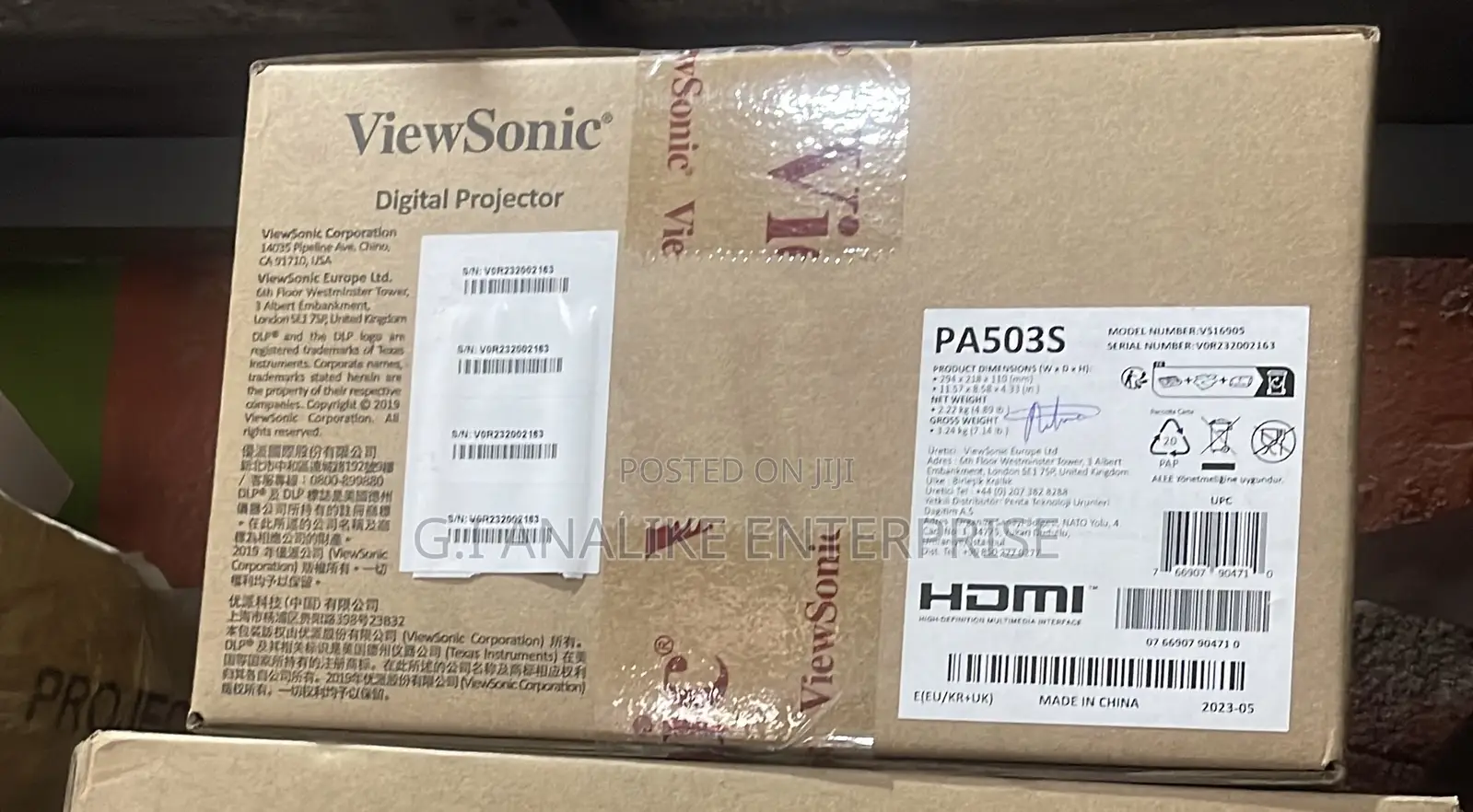 Viewsonic PA503S 3800 Lumens SVGA DLP Projector.