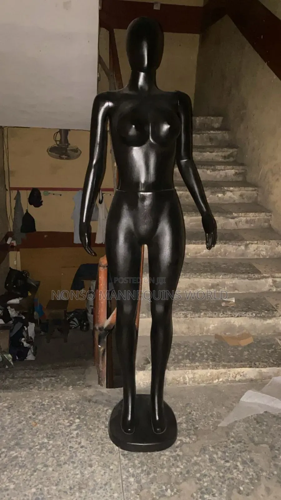 Black Sprayed in Nigeria Detachable Waist Female Dummy