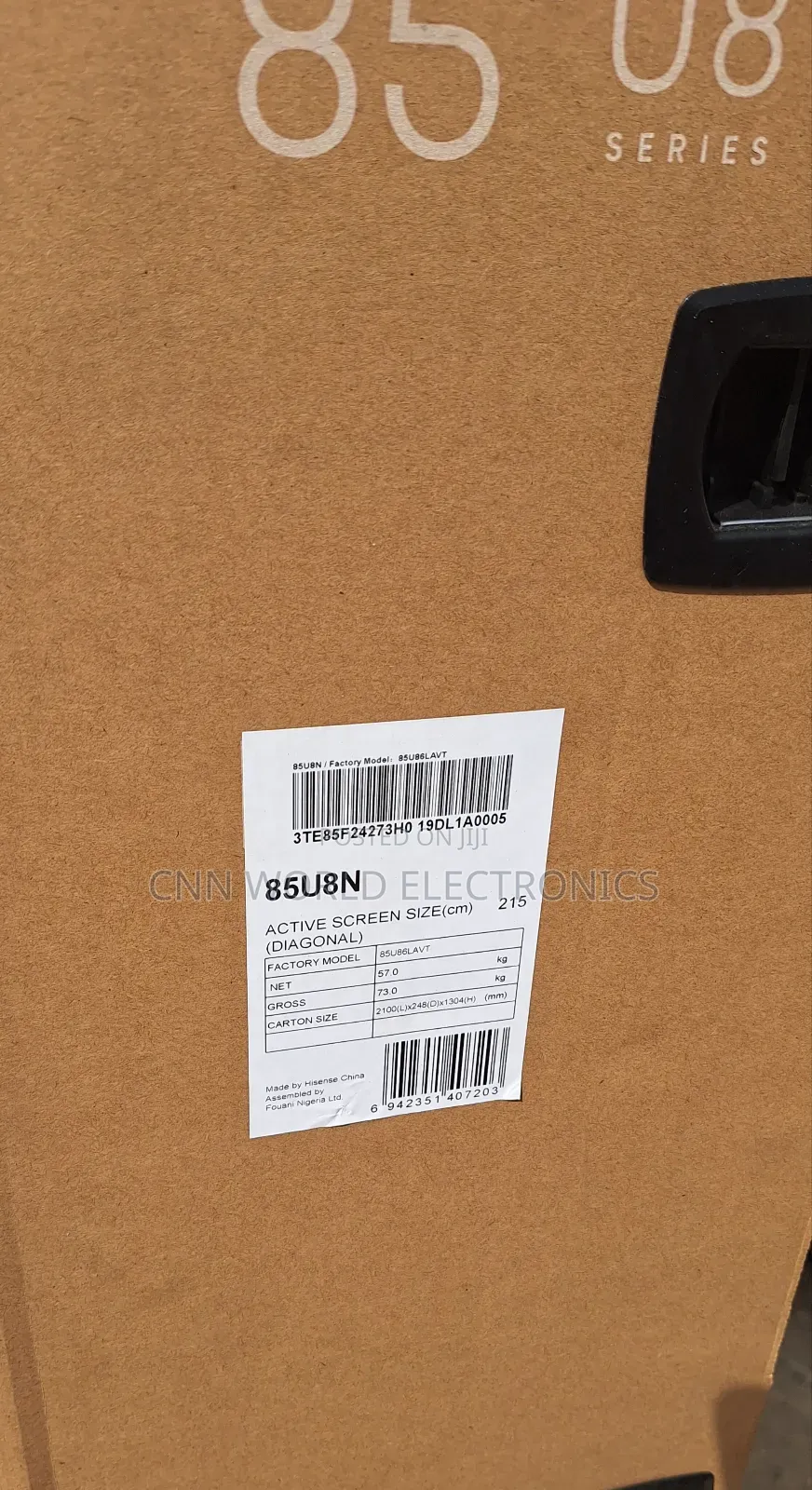 2024made Hisense 85U8N (ULED) U8 Smart Netflix Youtube