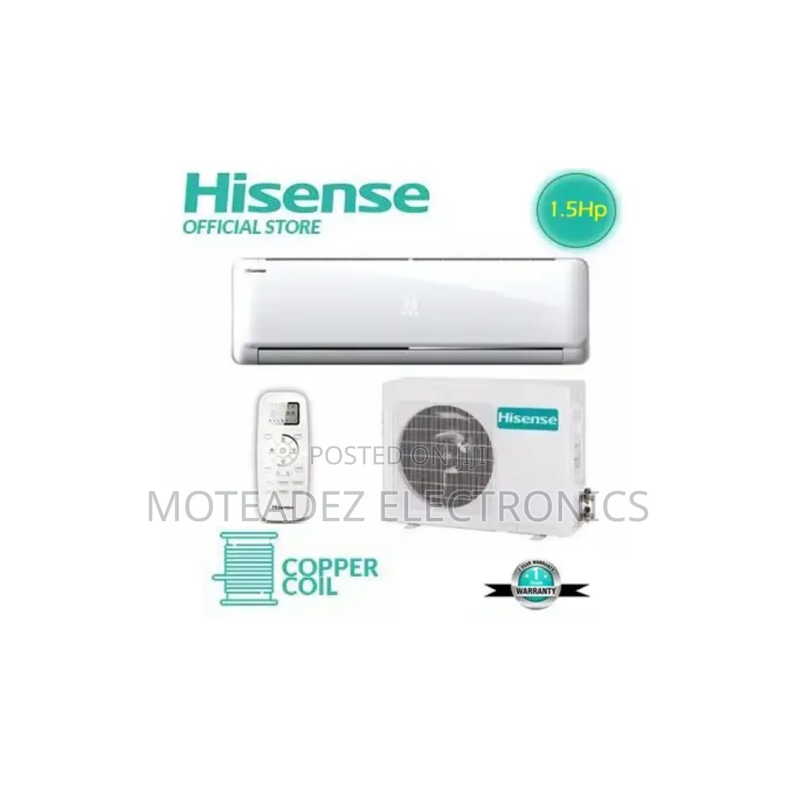 Hisense 1hp Inverter 100% Copper Condenser Air Conditioner