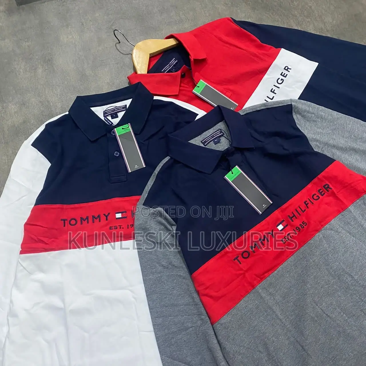 Original Tommy Hilfiger Long Sleeve Polo Collar Neck