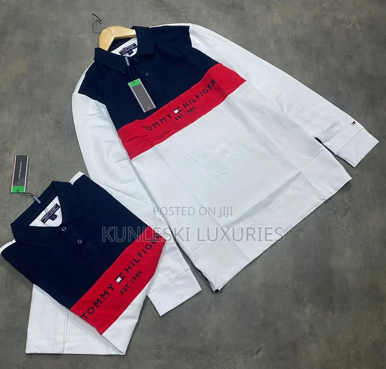 Original Tommy Hilfiger Long Sleeve Polo Collar Neck
