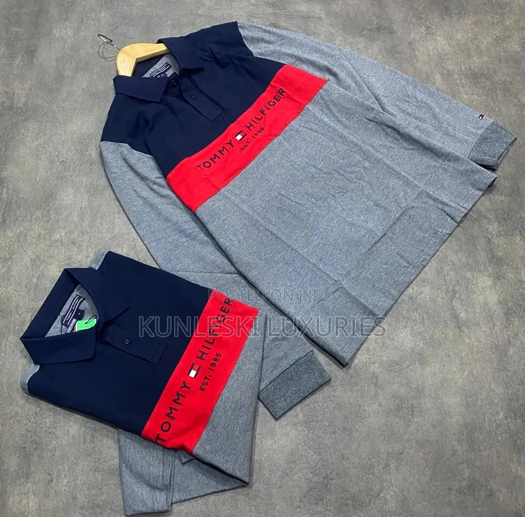 Original Tommy Hilfiger Long Sleeve Polo Collar Neck