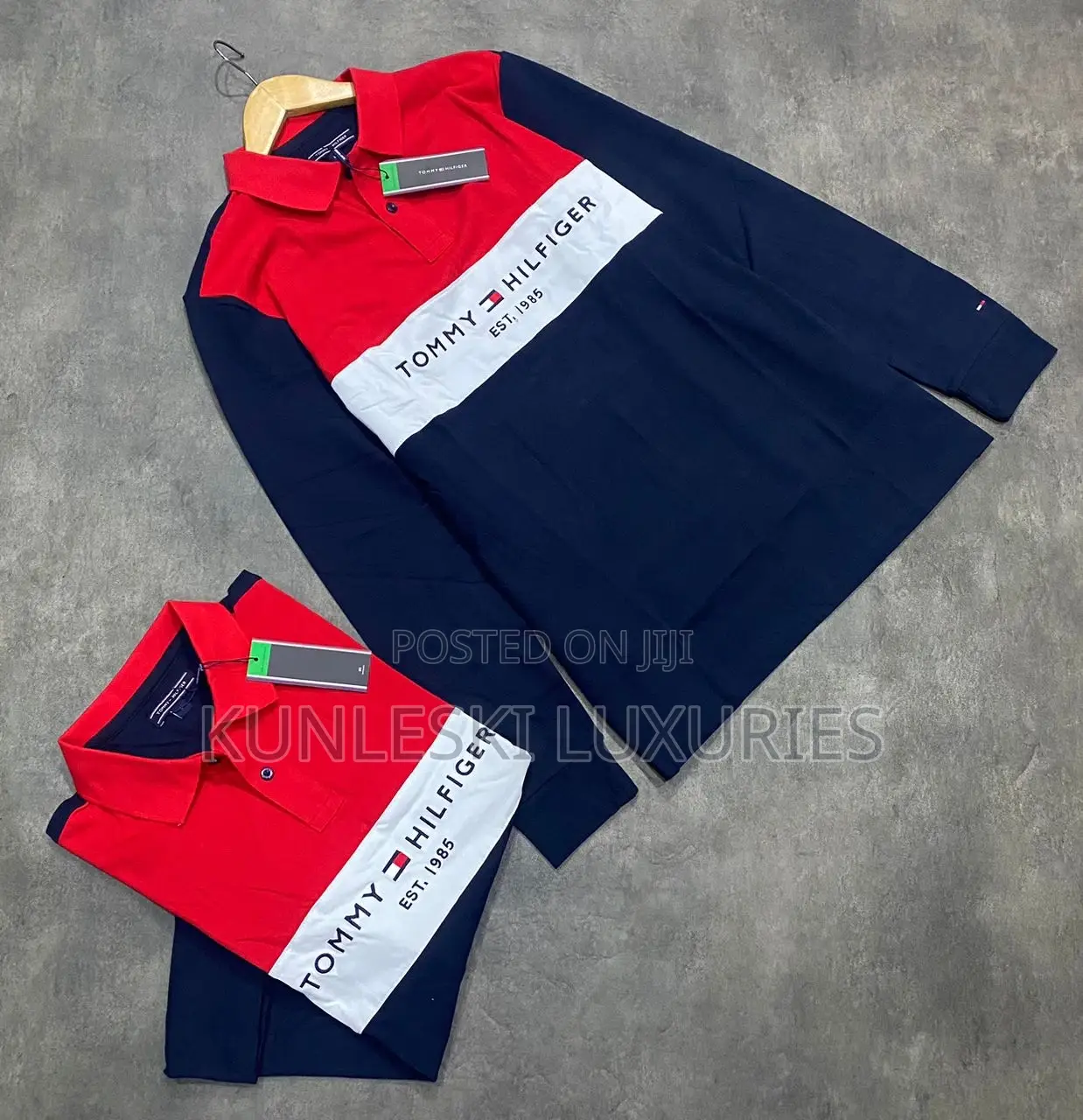 Original Tommy Hilfiger Long Sleeve Polo Collar Neck