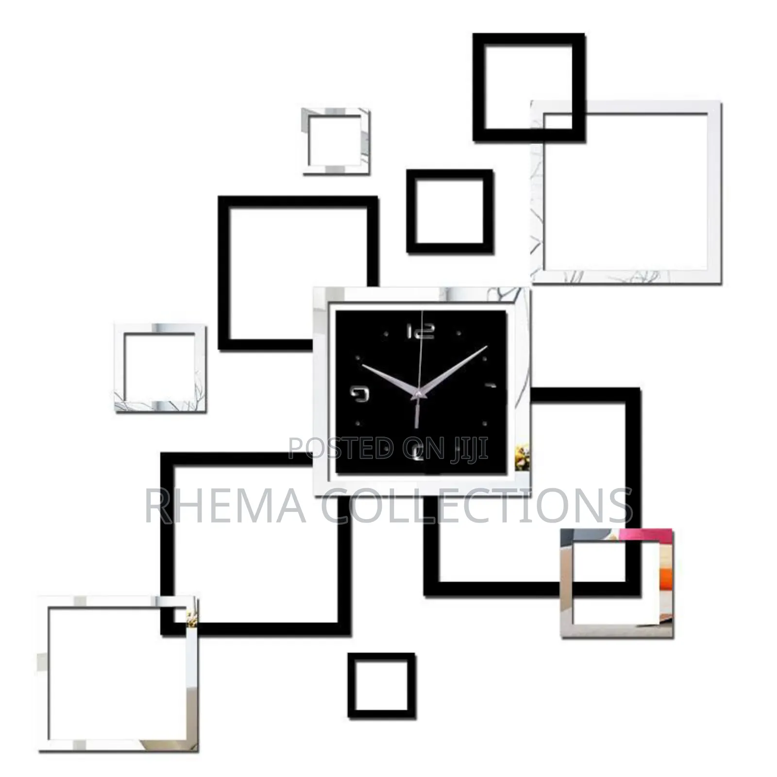 Box Shape Acrylic Wall Clock