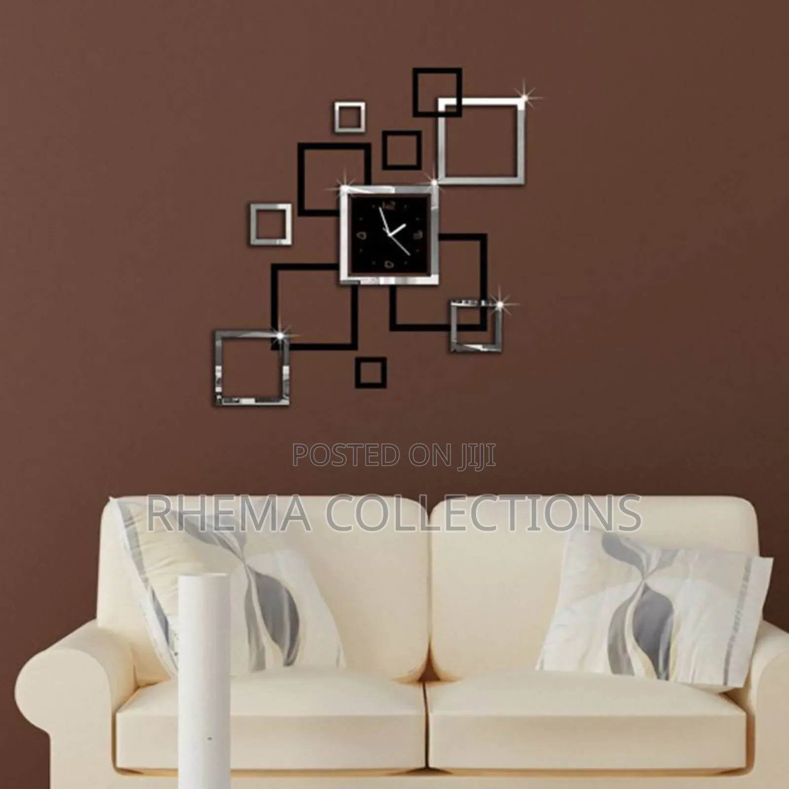 Box Shape Acrylic Wall Clock