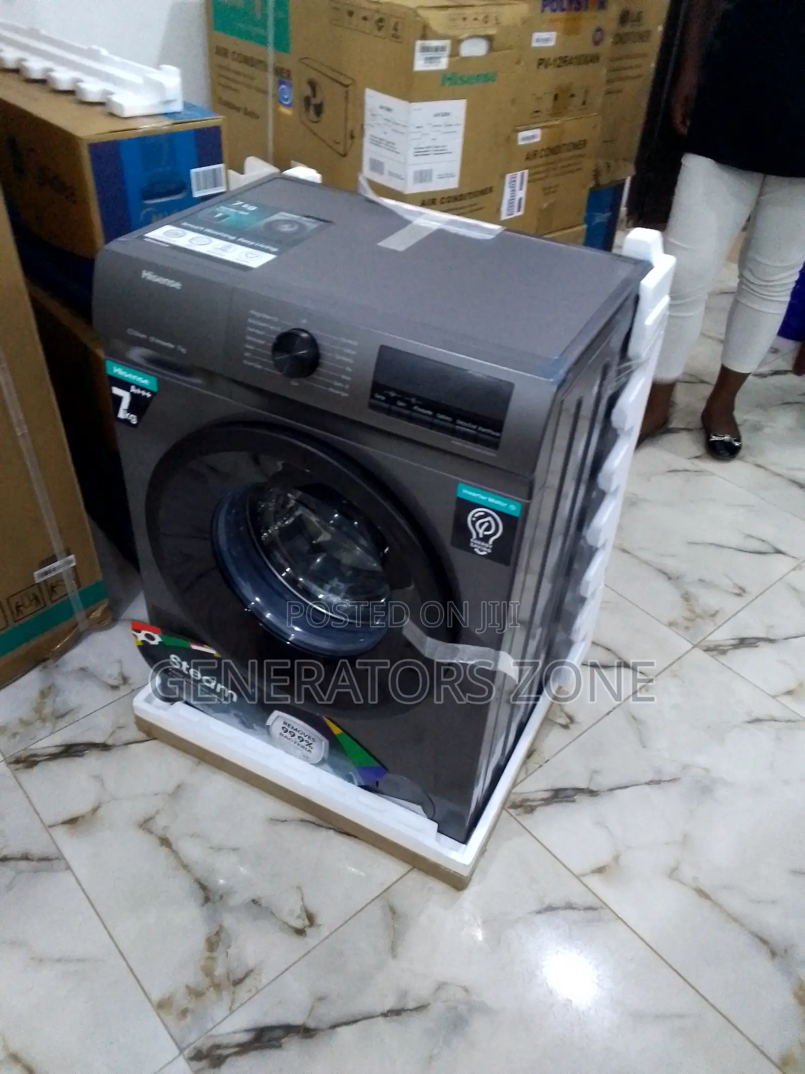 Smart Technology 7kg Hisense Washing Machine ''Wfqp7012t''