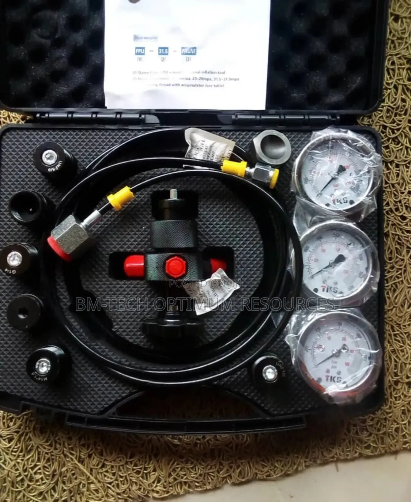 TKS Hydraulic Nitrogen Accumulator Charging Pressur Test Kit