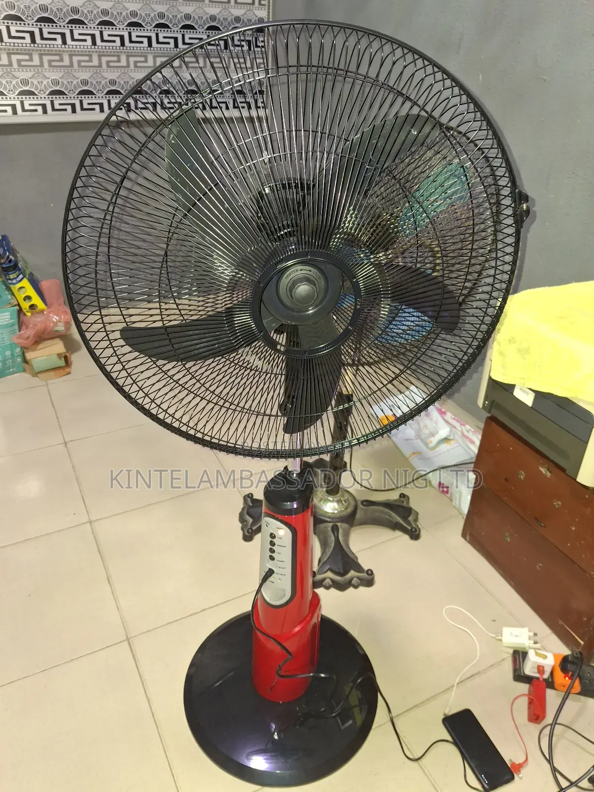 18" Century Rechargeable Fan With Led Light