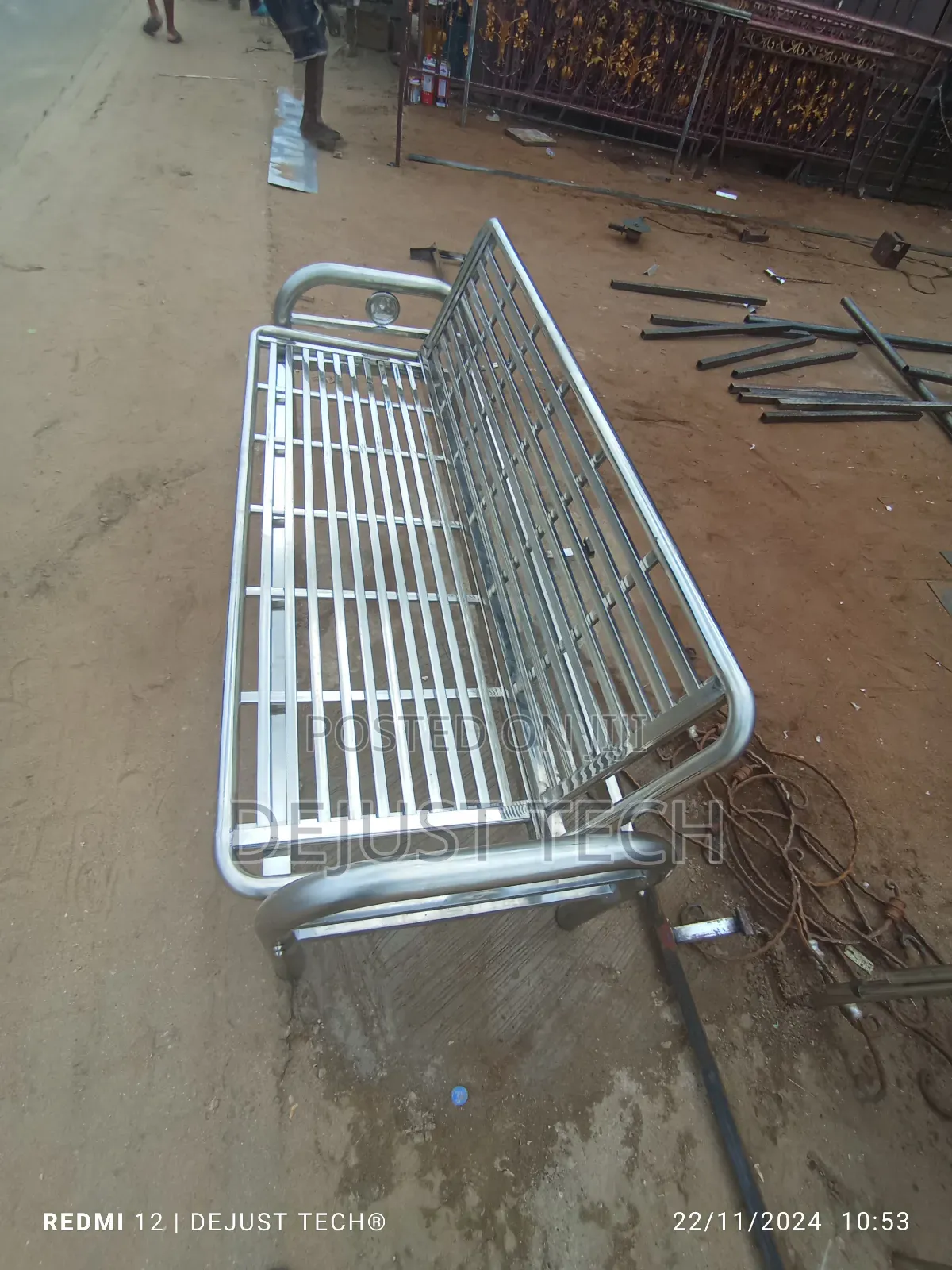 Stainless 3 Seater Chair Collapsible