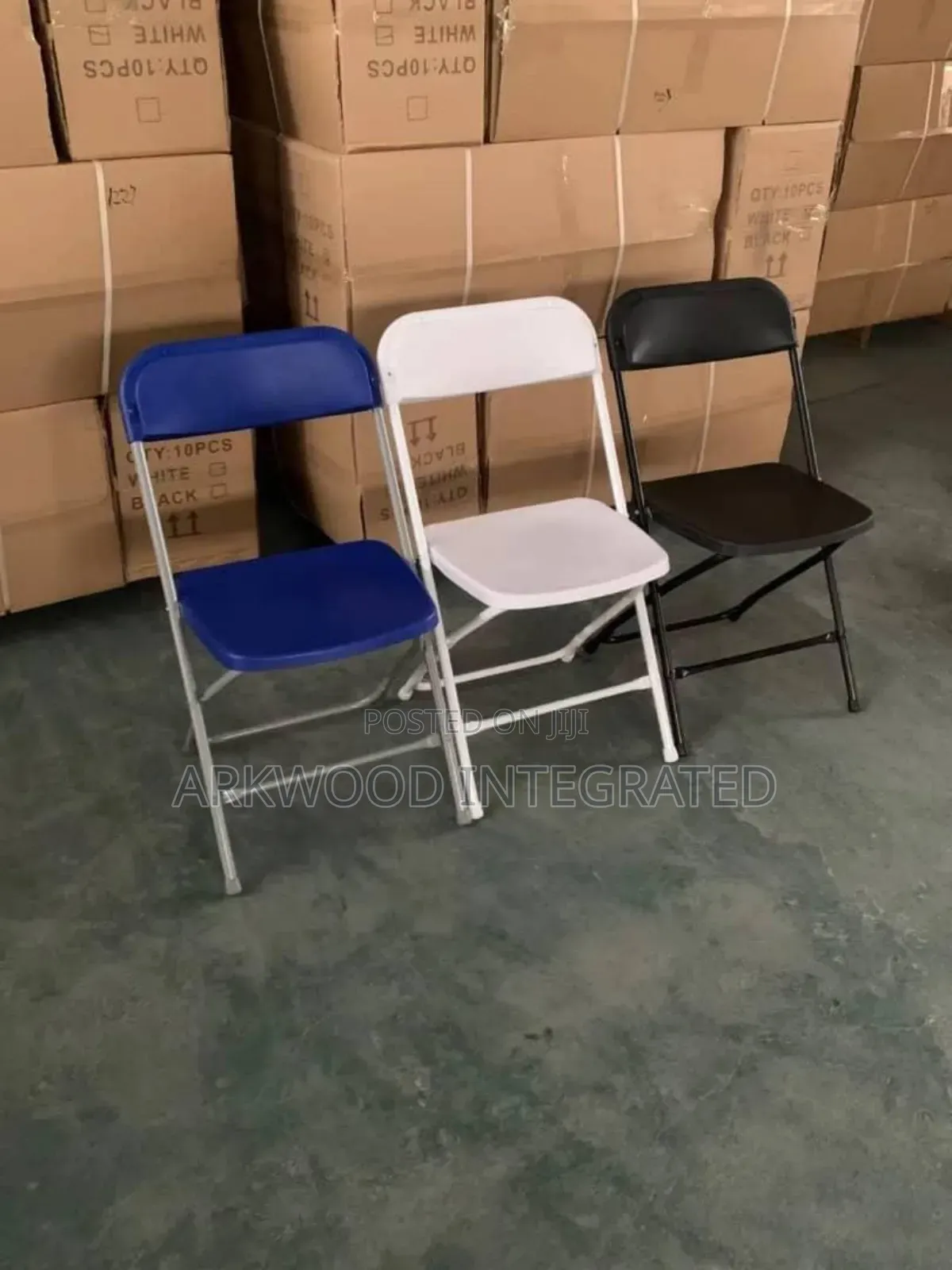 Metal Leg Foldable Plastic Chair