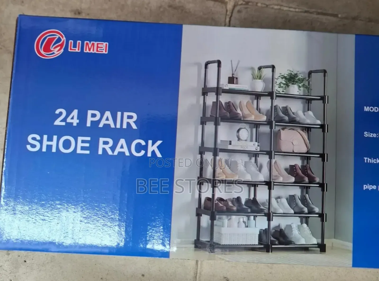 24 Pairs Double Column Shoe Rack