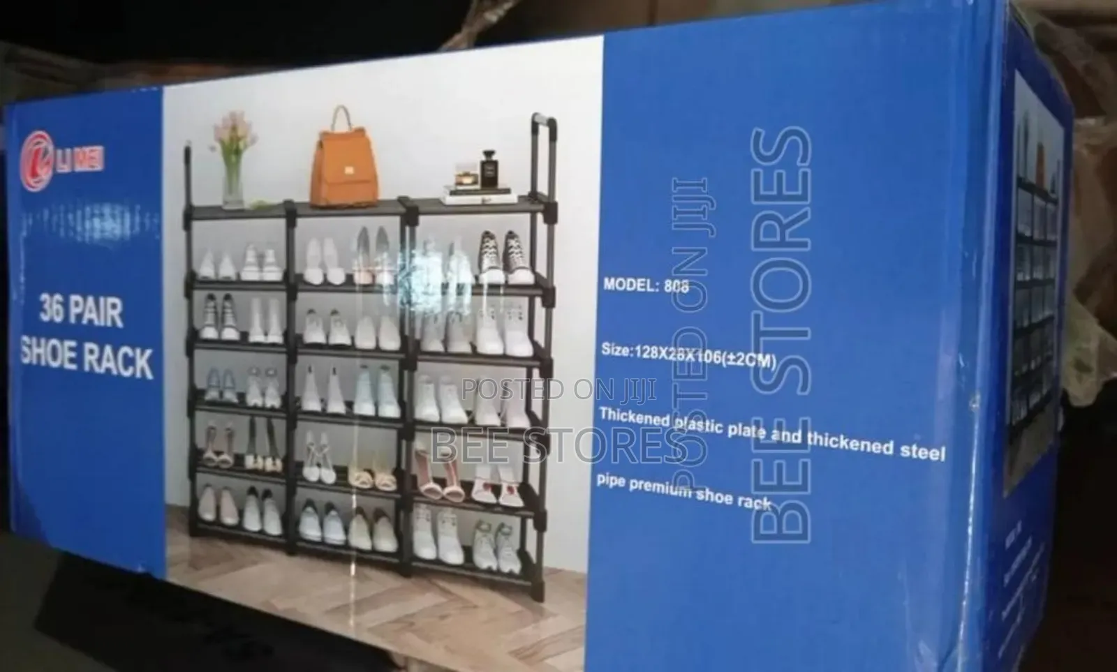 36 Pairs Three Column Shoe Racks