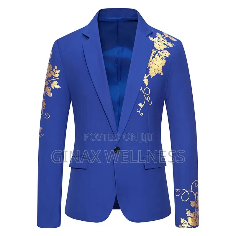 Mens Hot Stamping Suit (Blue Color, Size Xl)