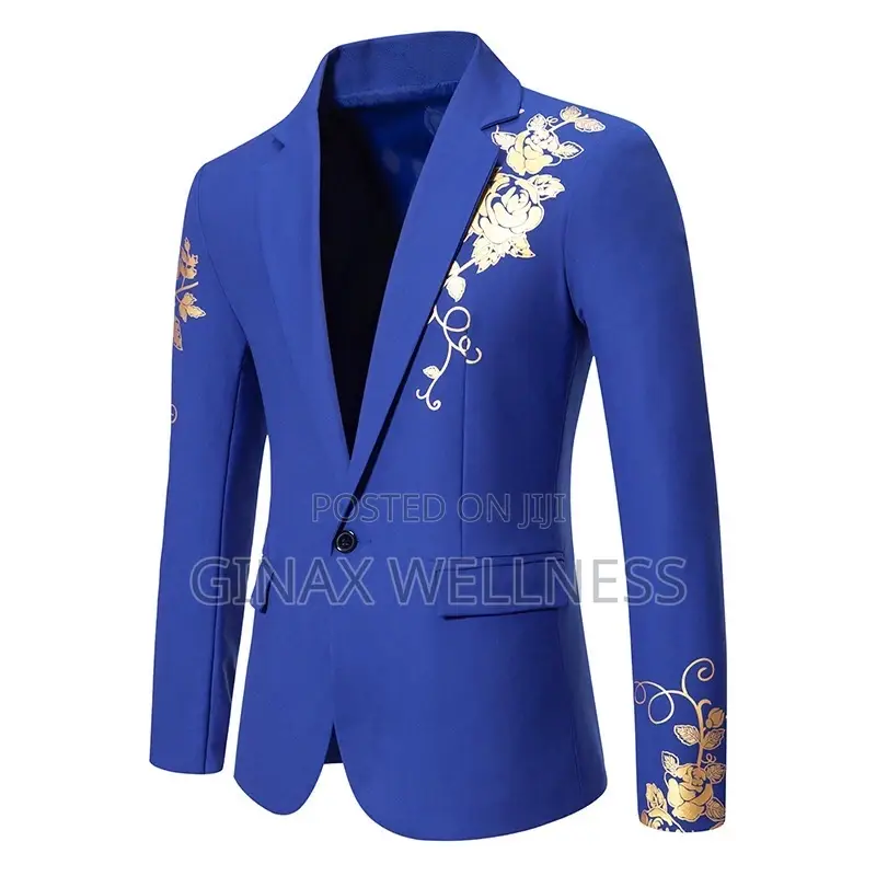 Mens Hot Stamping Suit (Blue Color, Size Xl)