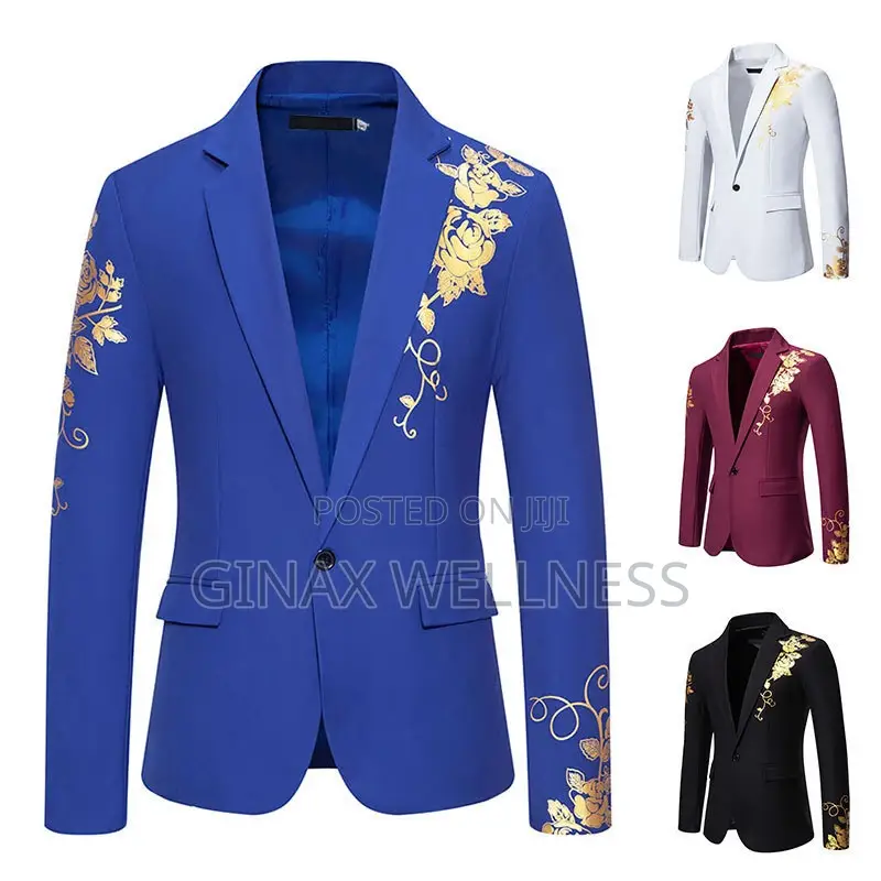 Mens Hot Stamping Suit (Blue Color, Size Xl)