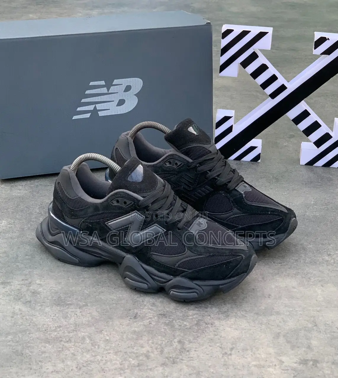 New Balance 9060 Triple Suede Black Sneakers
