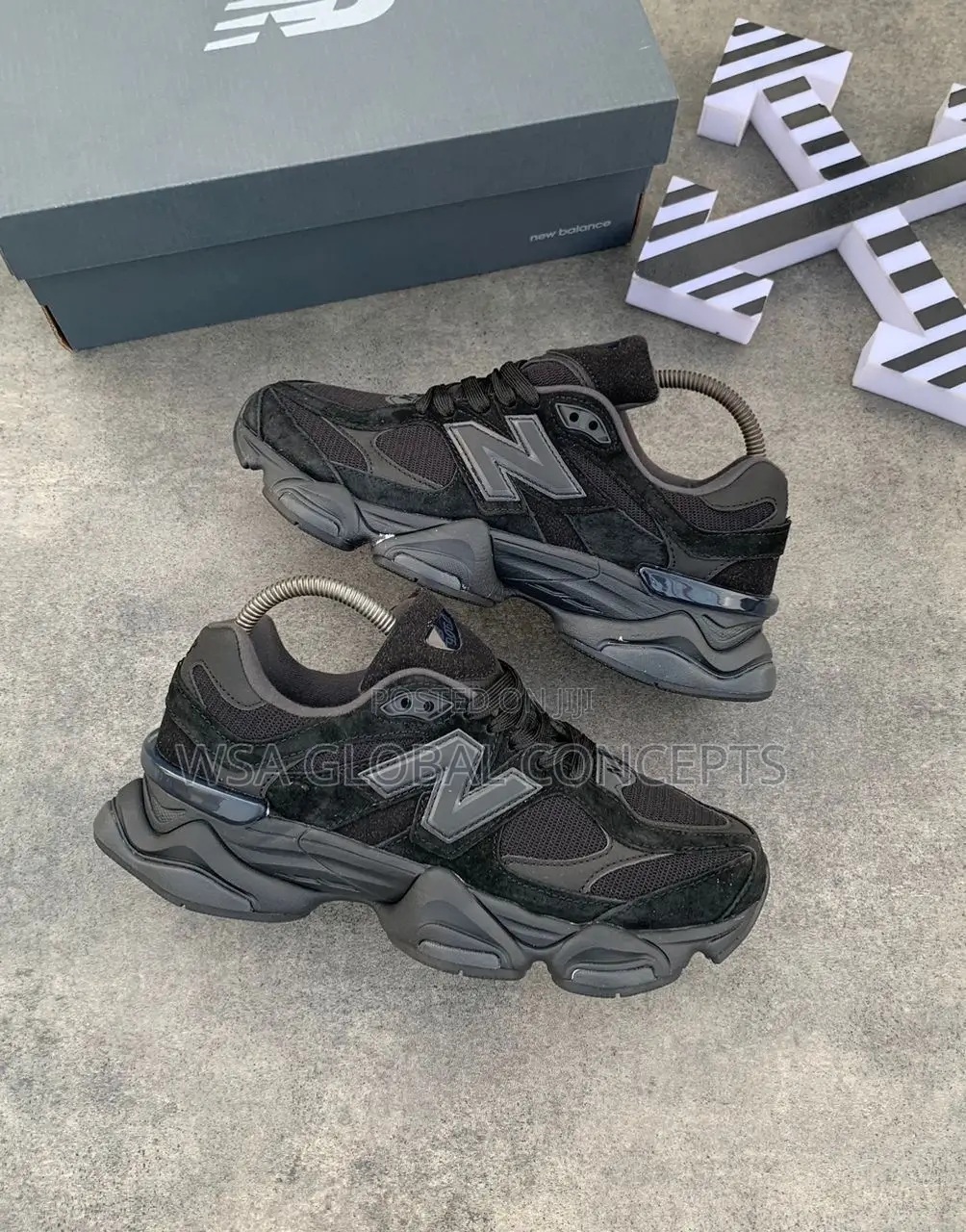 New Balance 9060 Triple Suede Black Sneakers