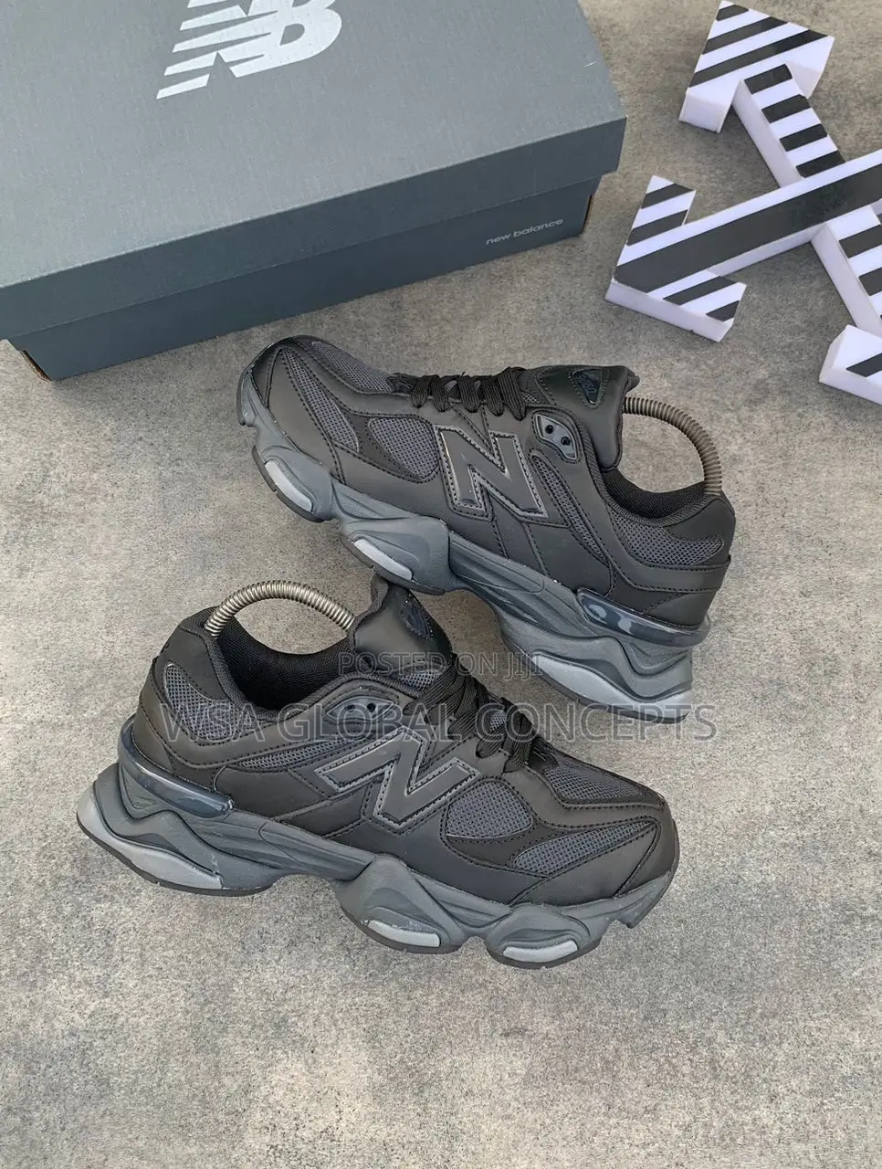 New Balance 9060 Leather Black Sneakers