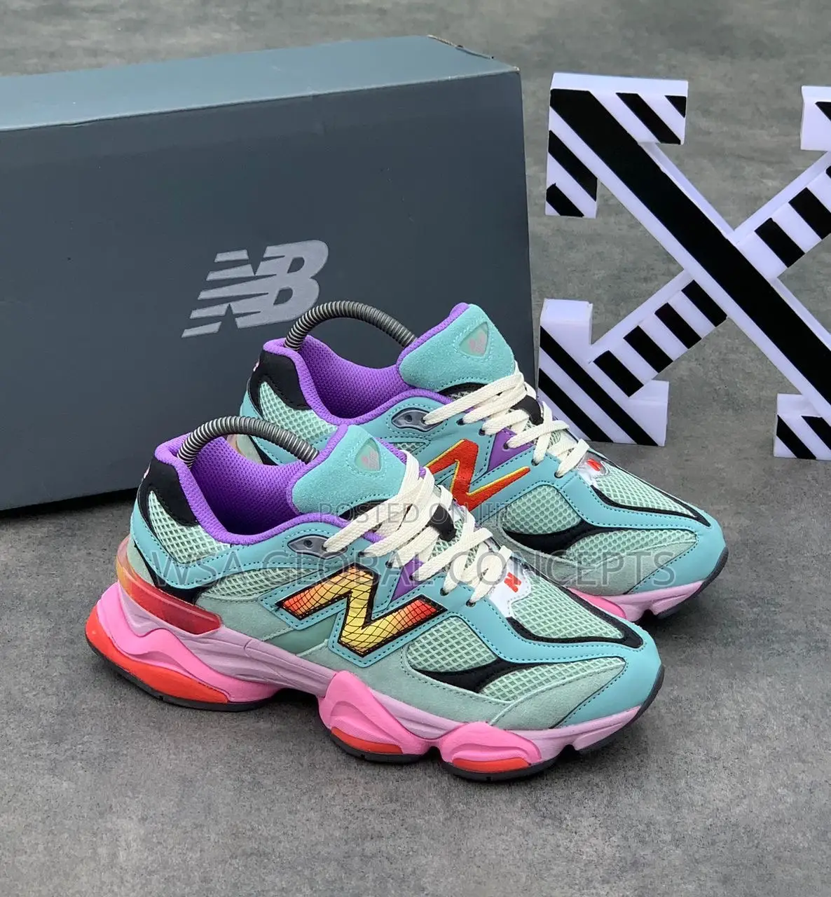 New Balance 9060 Warped Multi Color Spiderman Sneakers
