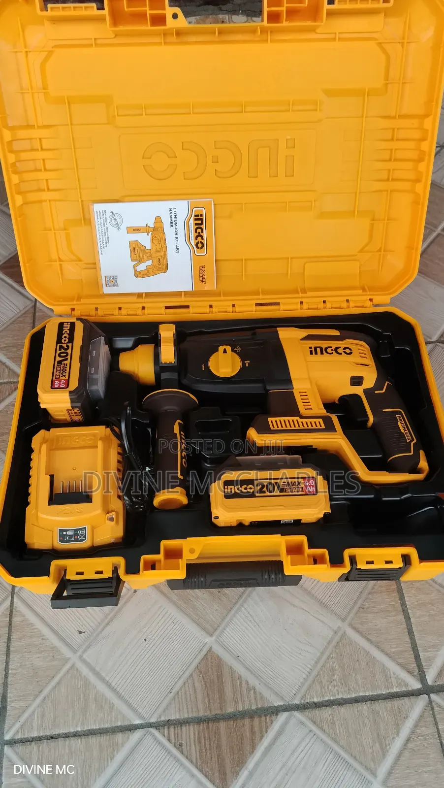 Ingco Crhli202287 – 20v Lithium-Ion Rotary Hammer