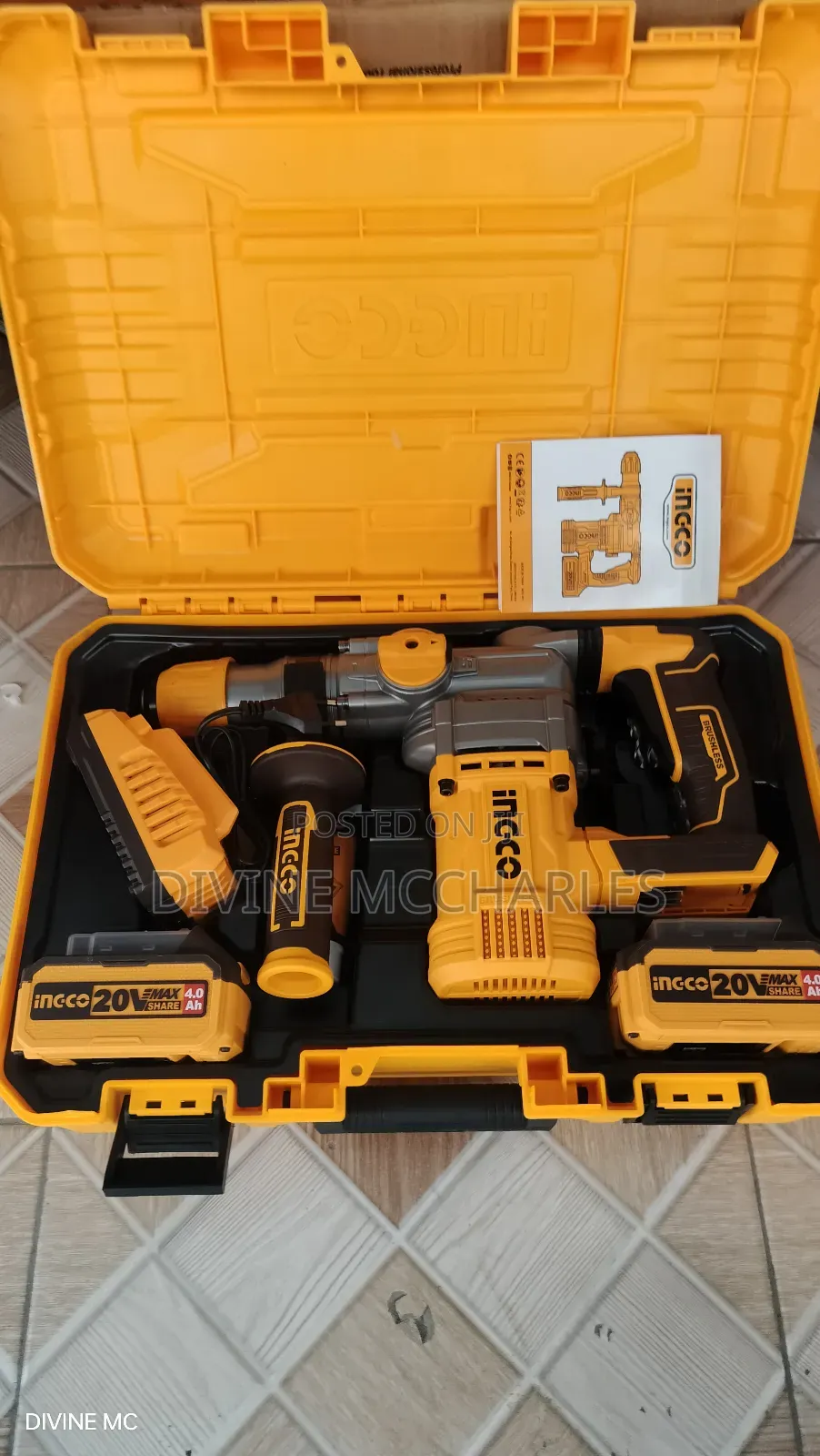 Crhli202882 Ingco 20v Cordless Rotary Hammer
