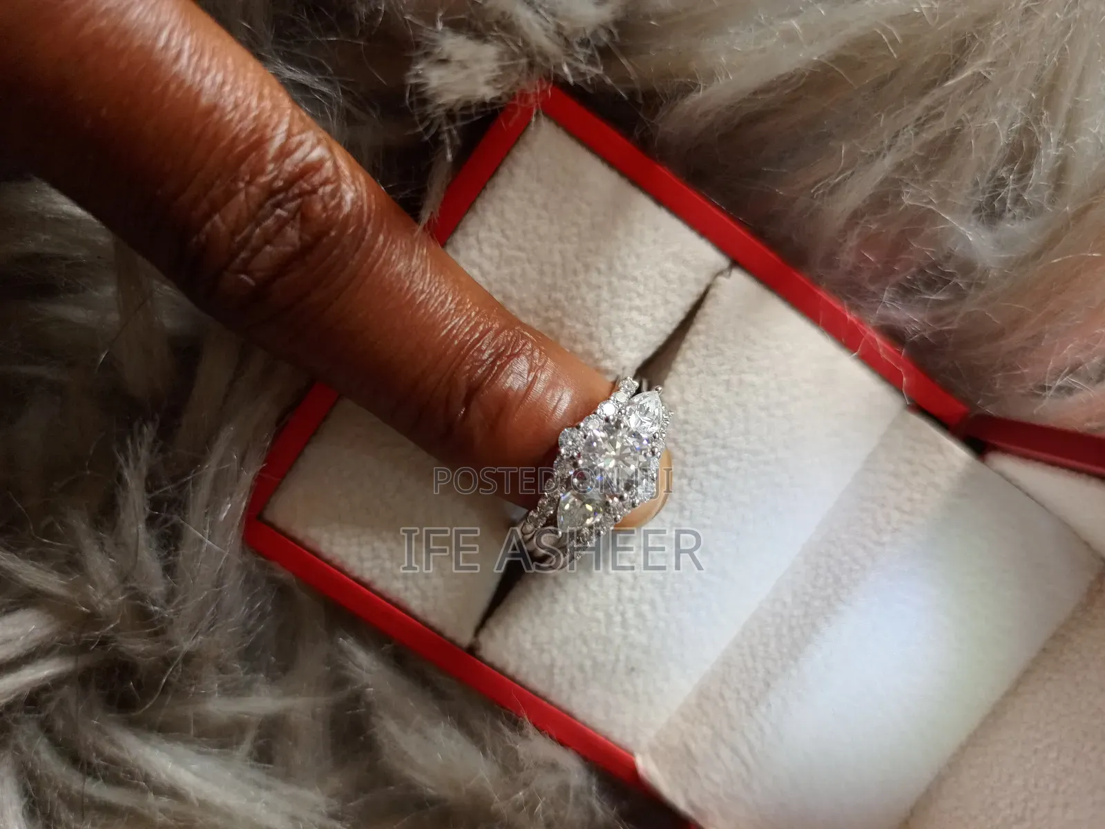 Ladies 925 Sterling Silver Engagement Ring 000021