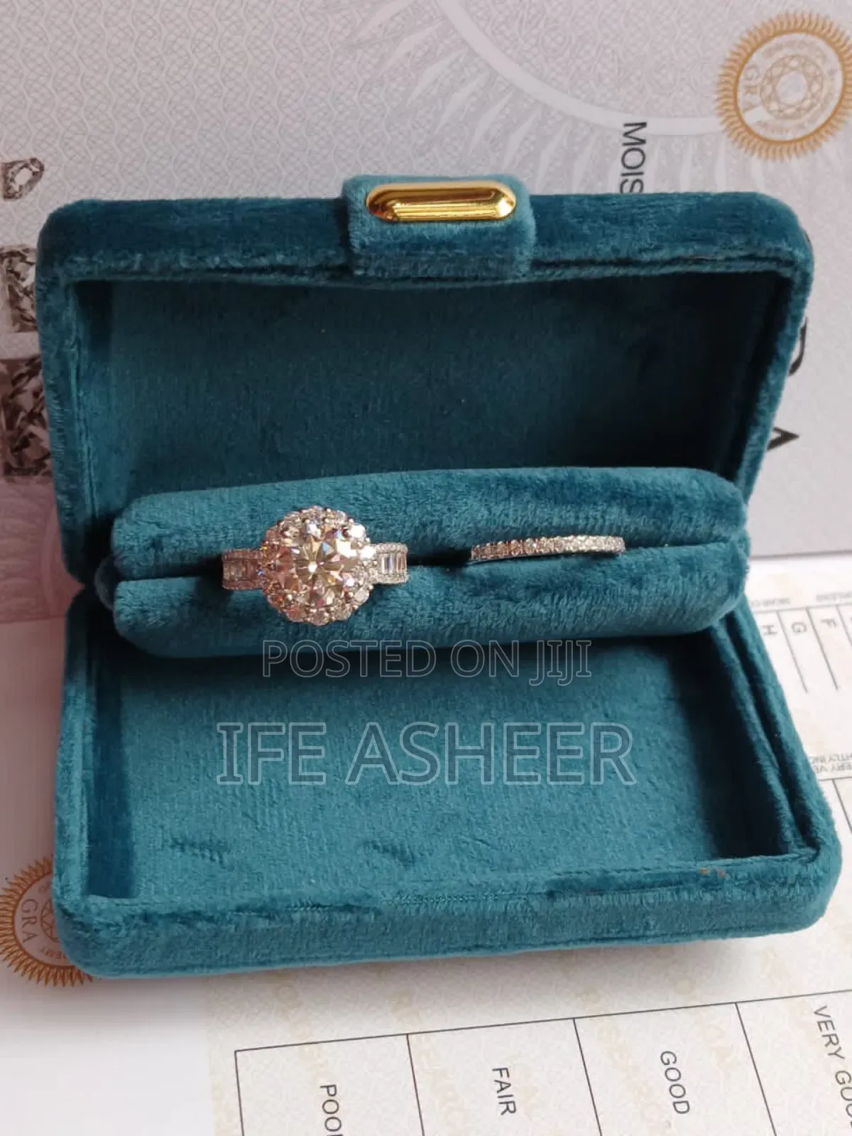 Mossanite Diamond Stone Set of Wedding Ring - 00025