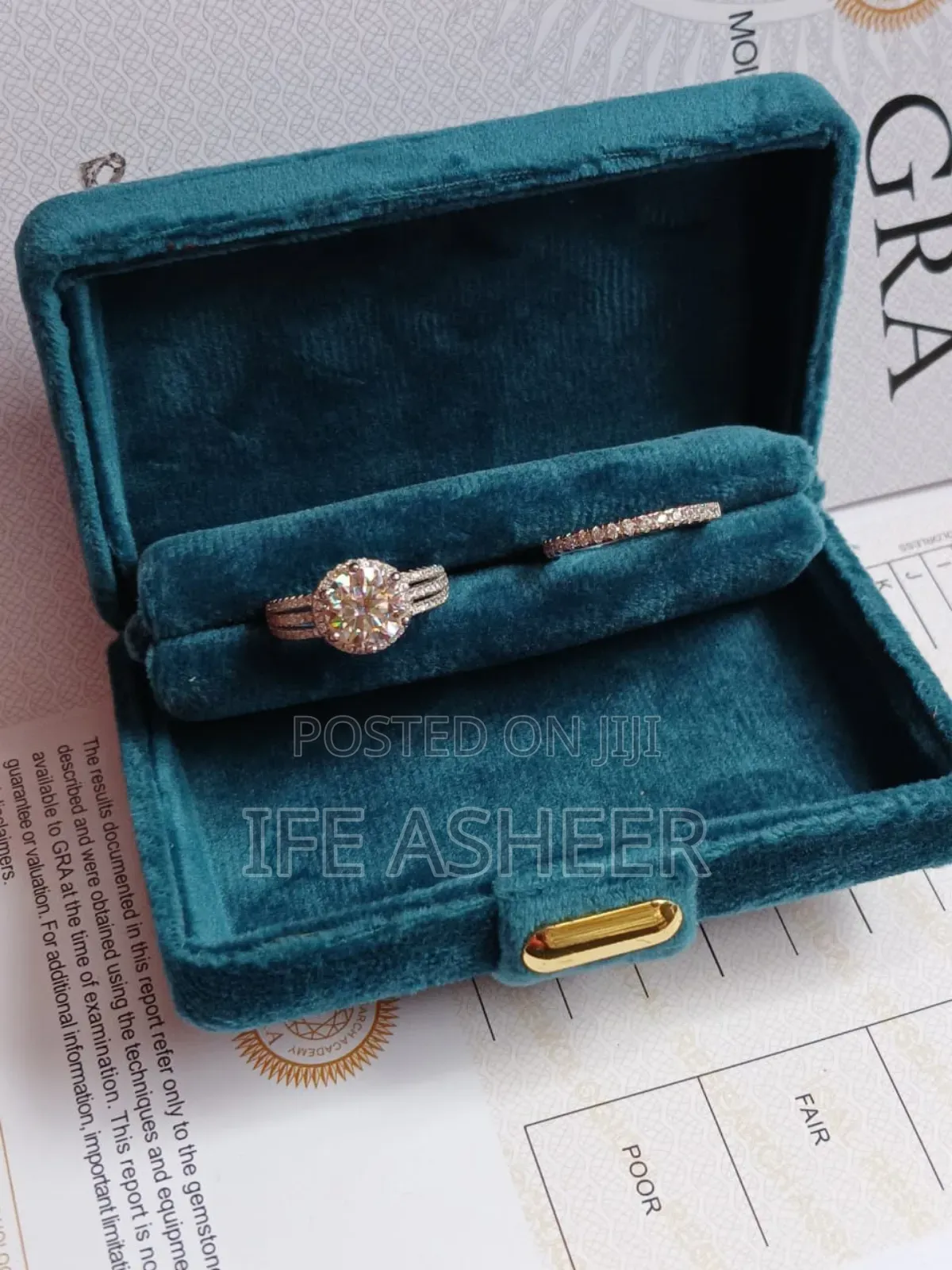 Mossanite Diamond Stone Set of Wedding Ring - 00025