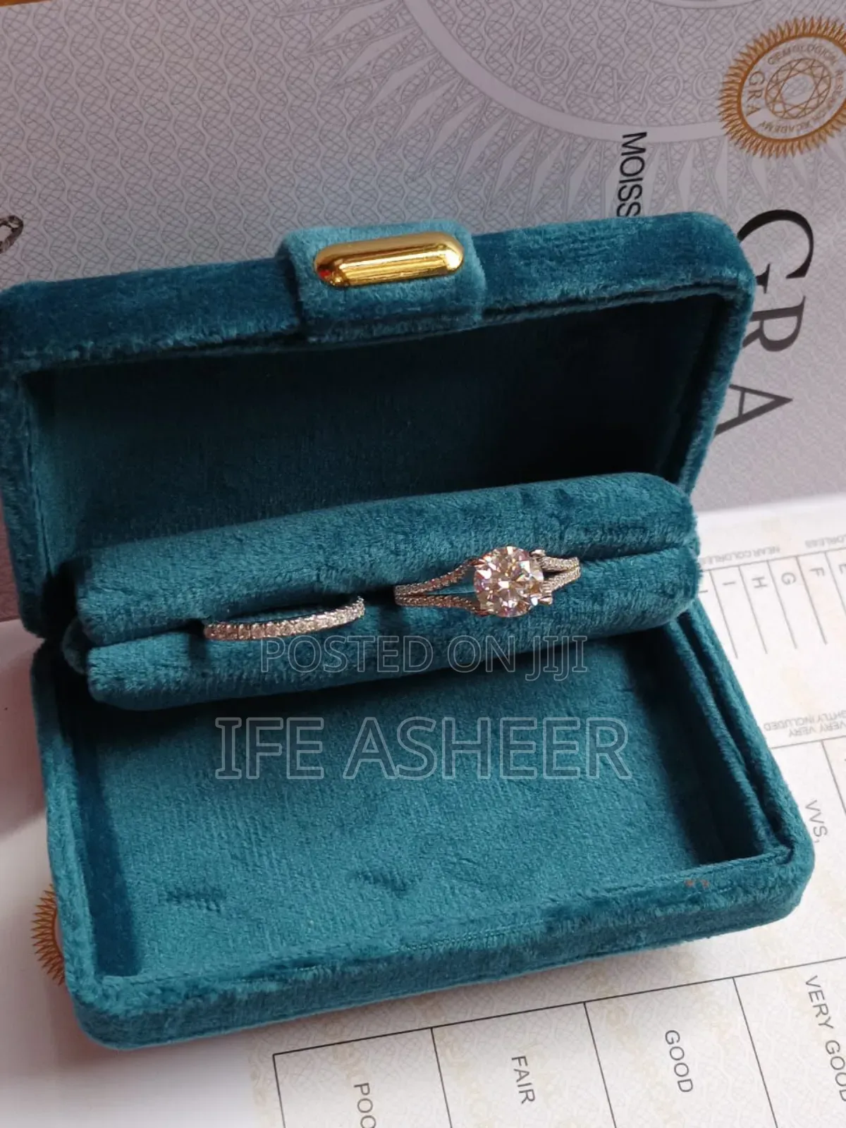 Mossanite Diamond Stone Set of Wedding Ring - 00027