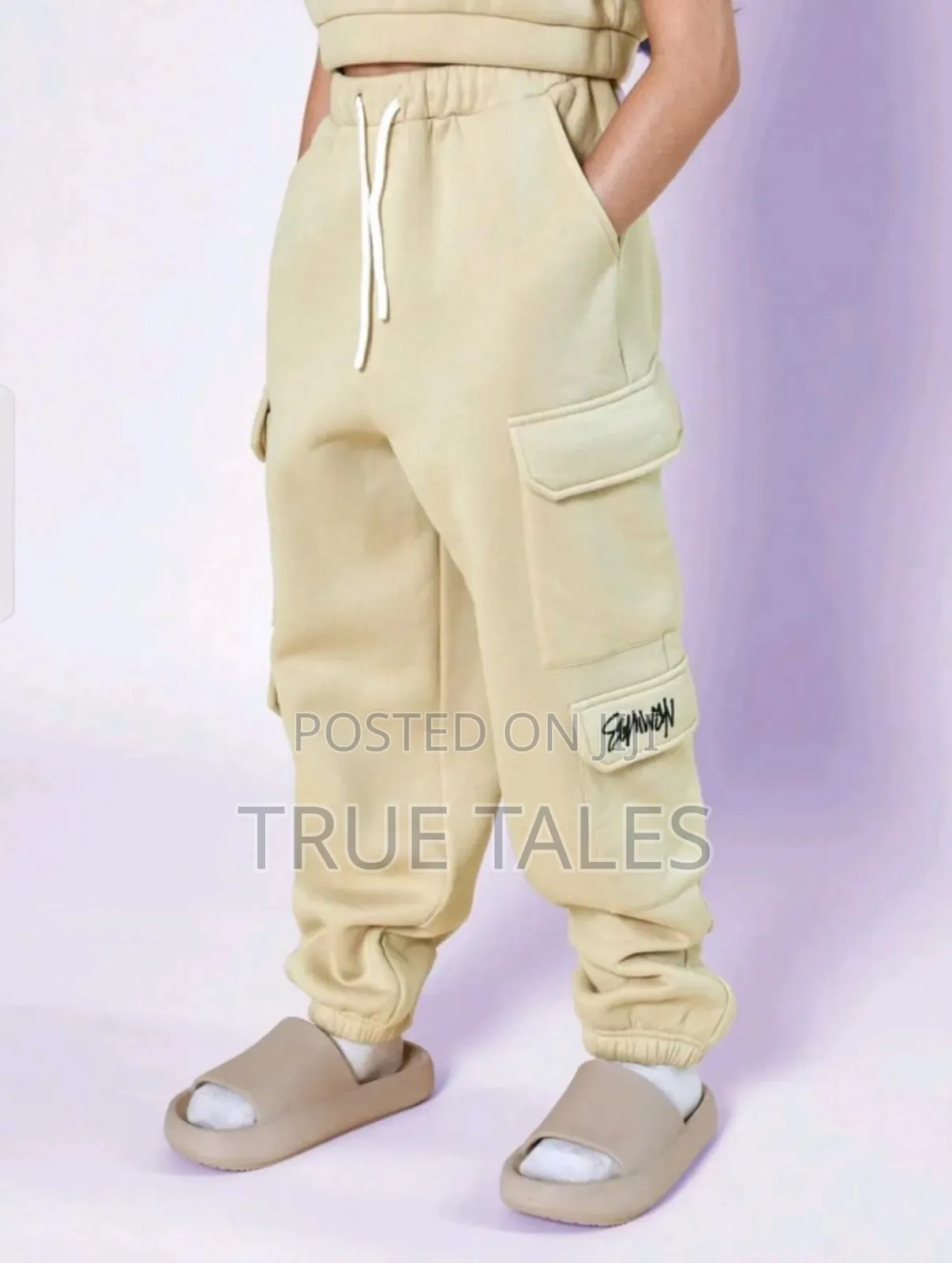 Unisex Top Cargo 6 Pockets Baggy Trousers Age 7to10 Years