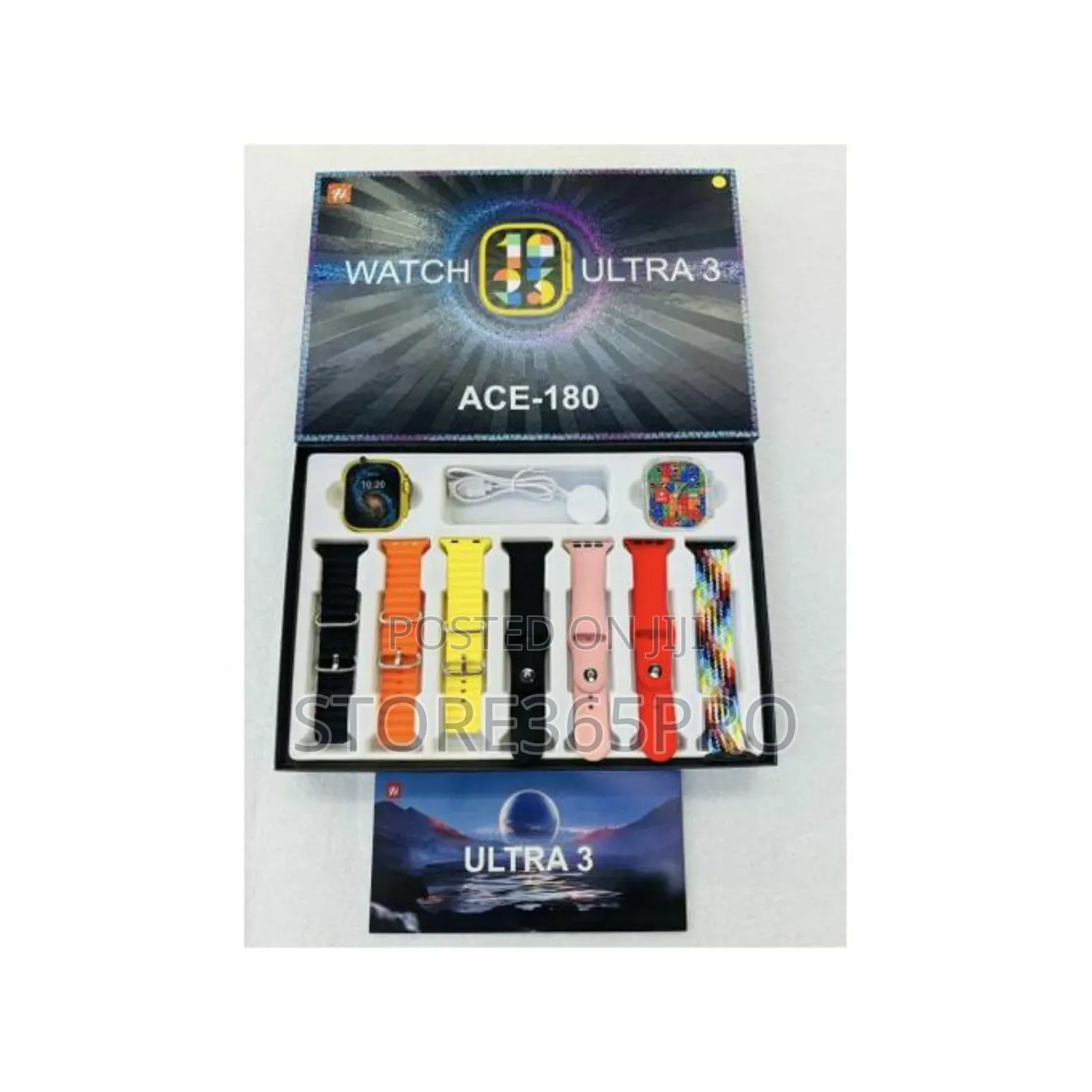 Ace 180 Smart Watch With 7 Straps, Watch Pouch
