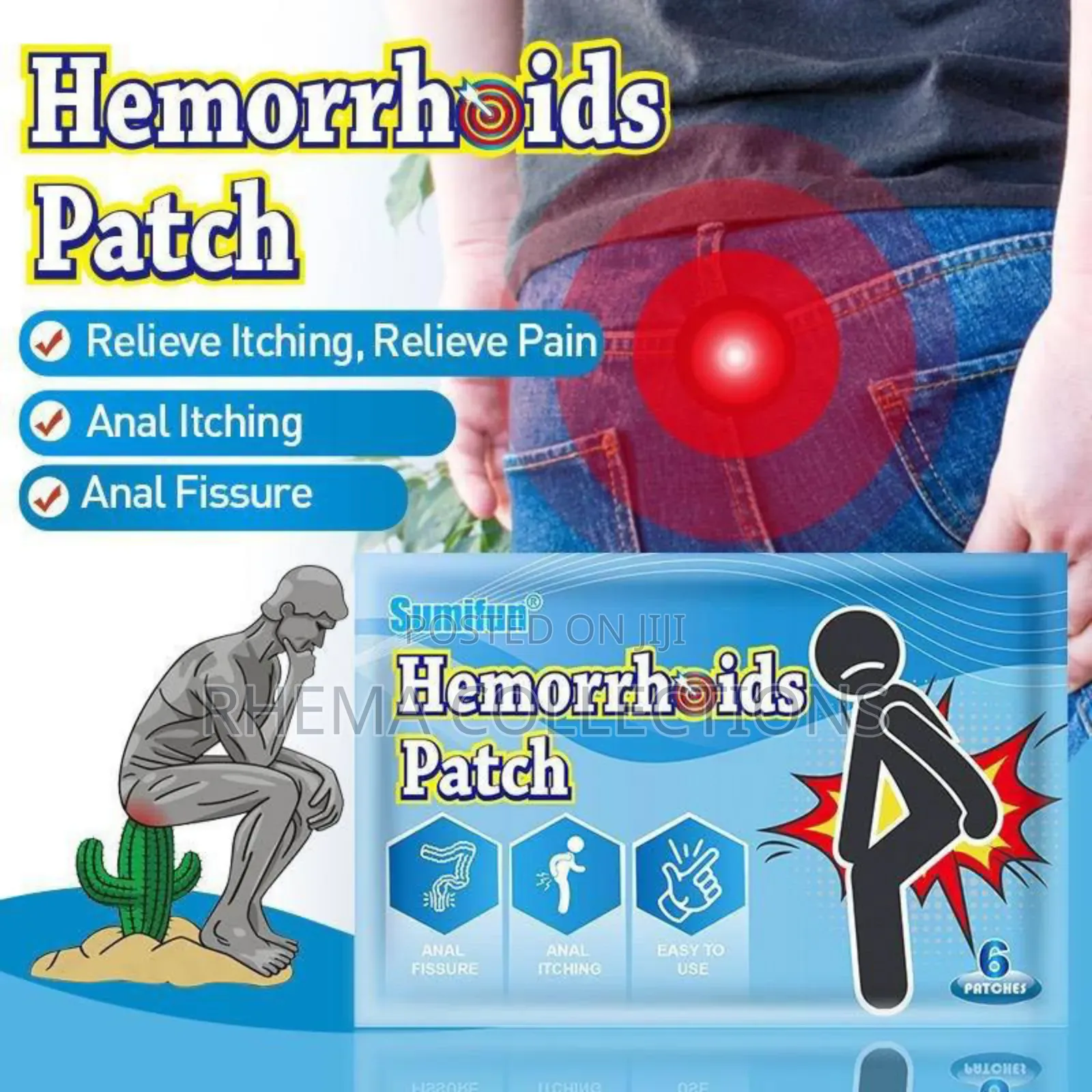 6pcs Hemorrhoids Relief Patch