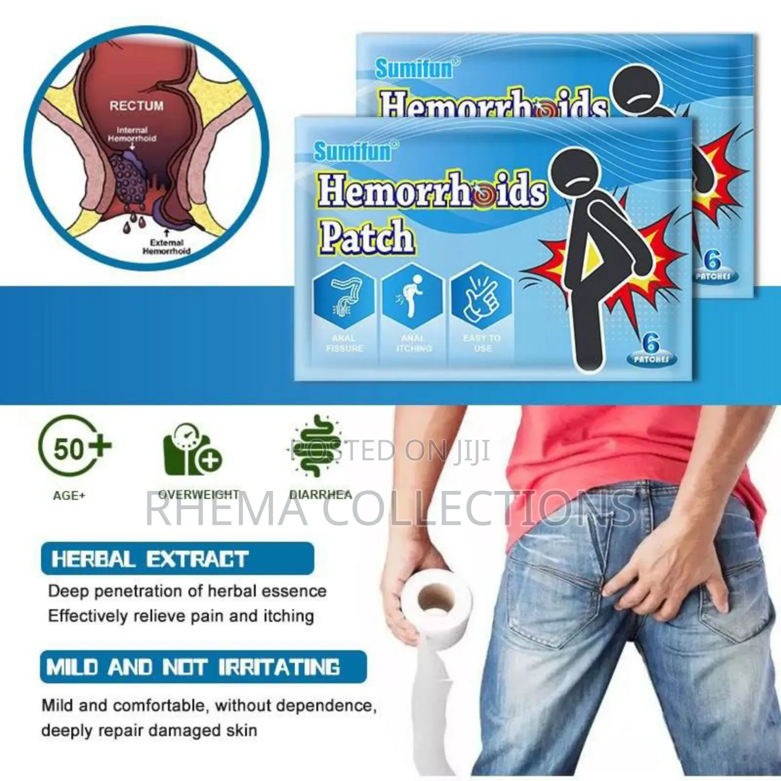 6pcs Hemorrhoids Relief Patch