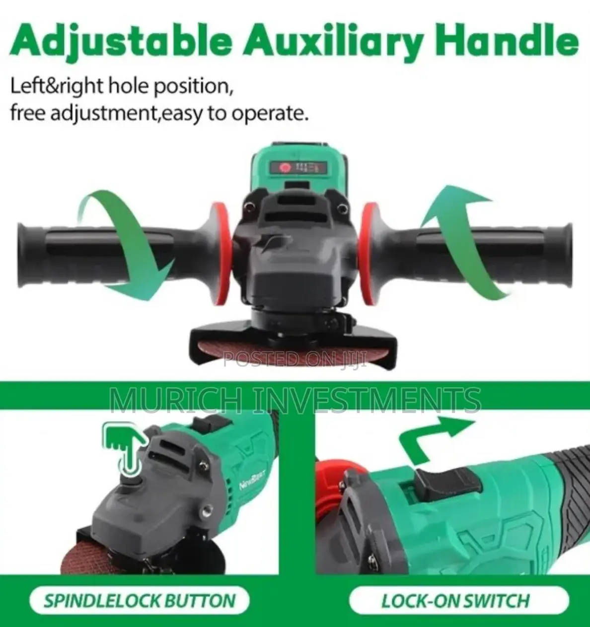 Rechargeable Cordless Battery Angle Grinder 115mm