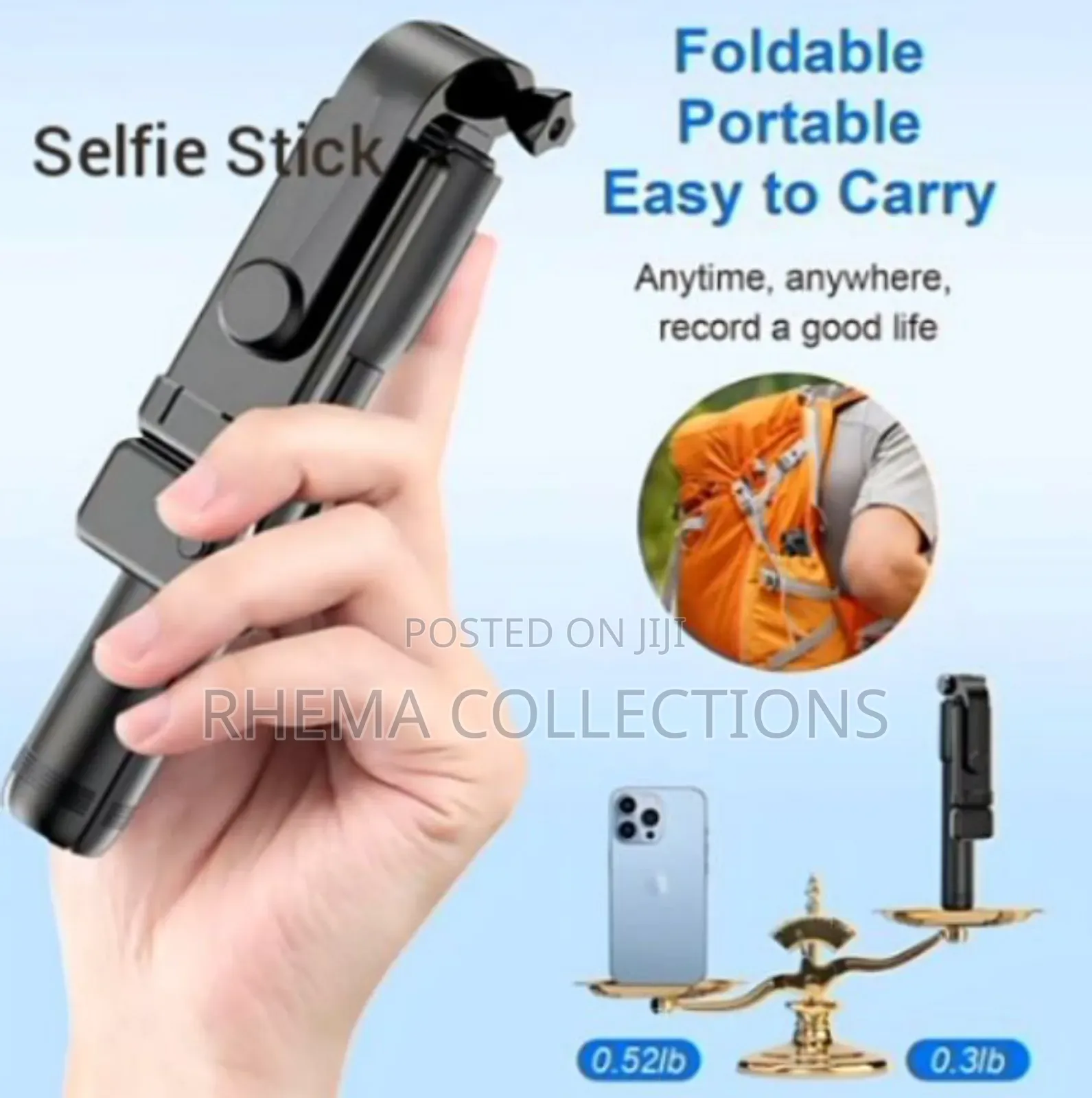 Bluetooth Selfie Stick Tripod + Fill Light +Shutter Remote