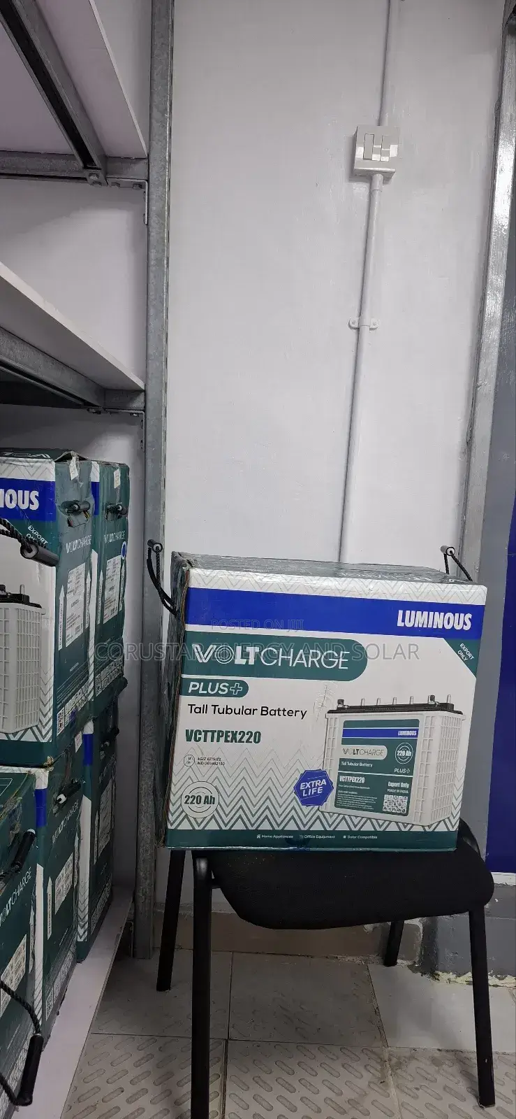 Luminous Voltcharge PLUS 220ah 12V Tall Tubular Battery