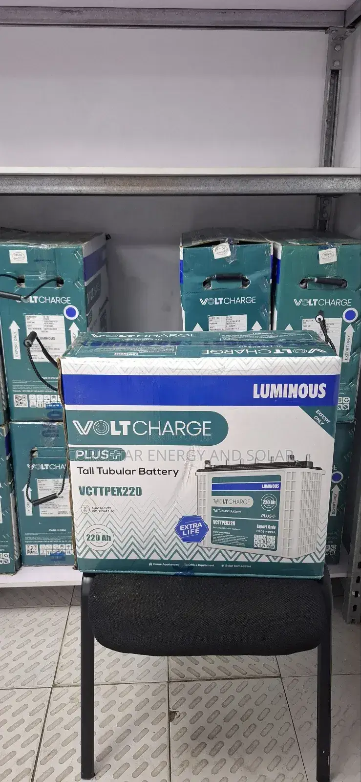 Luminous Voltcharge PLUS 220ah 12V Tall Tubular Battery