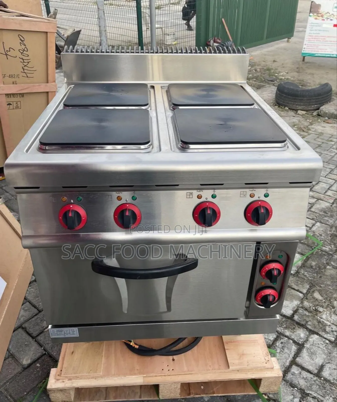 Industrial Electric Cooker/Hot Plates (4 Burner With Oven)