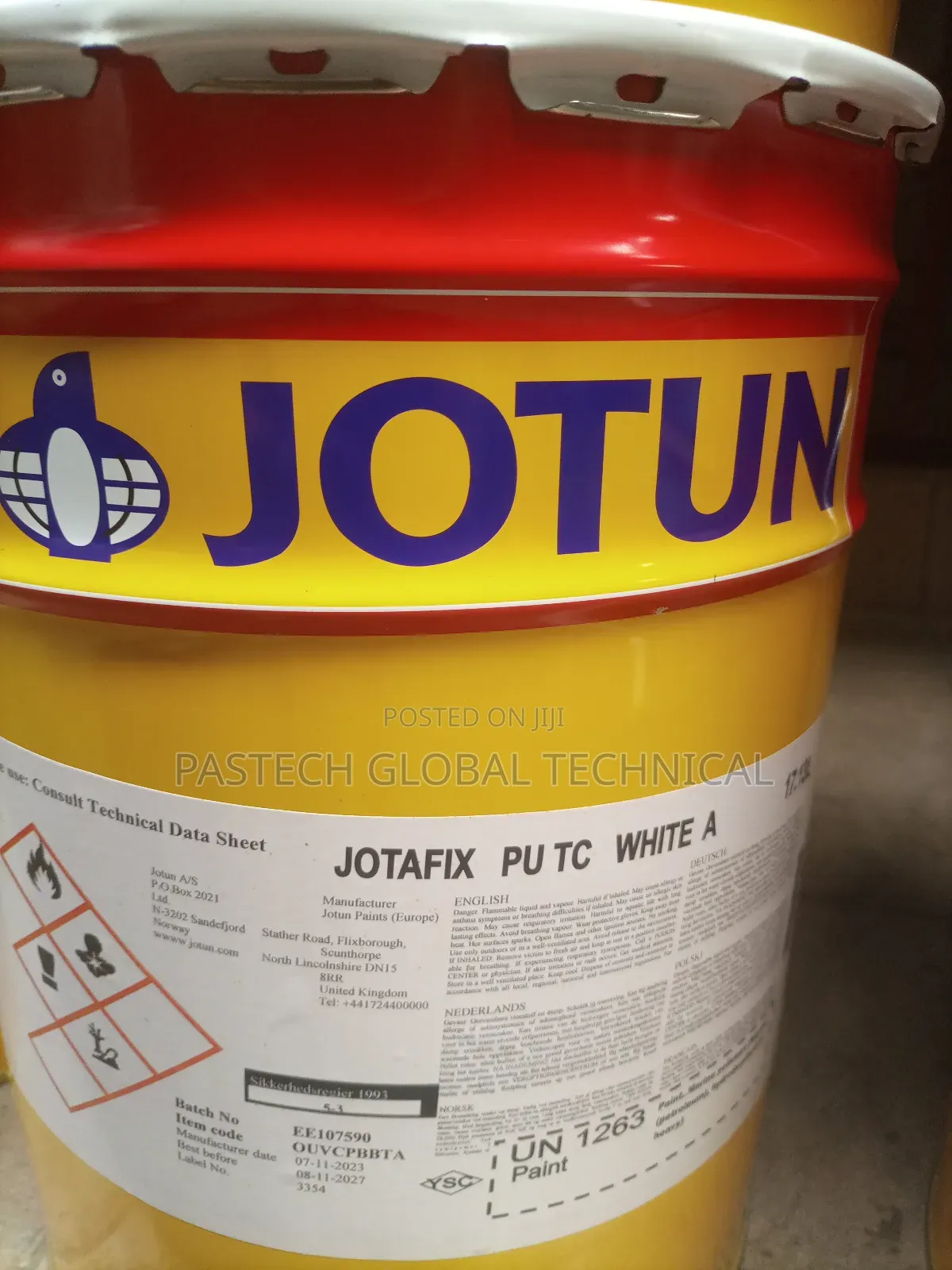 Jotun Paint Jotafix PU Tc. Color: White, Composition a/B