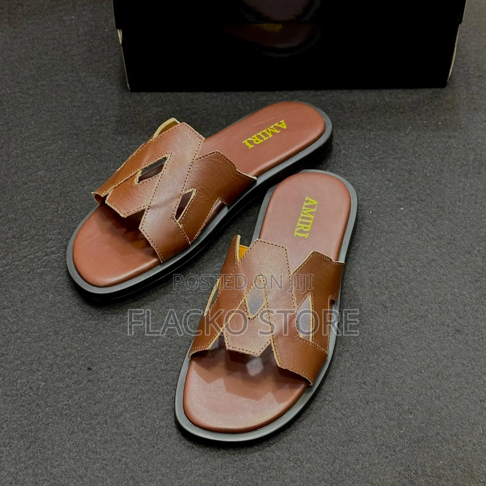 Original Amiri Leather Slippers