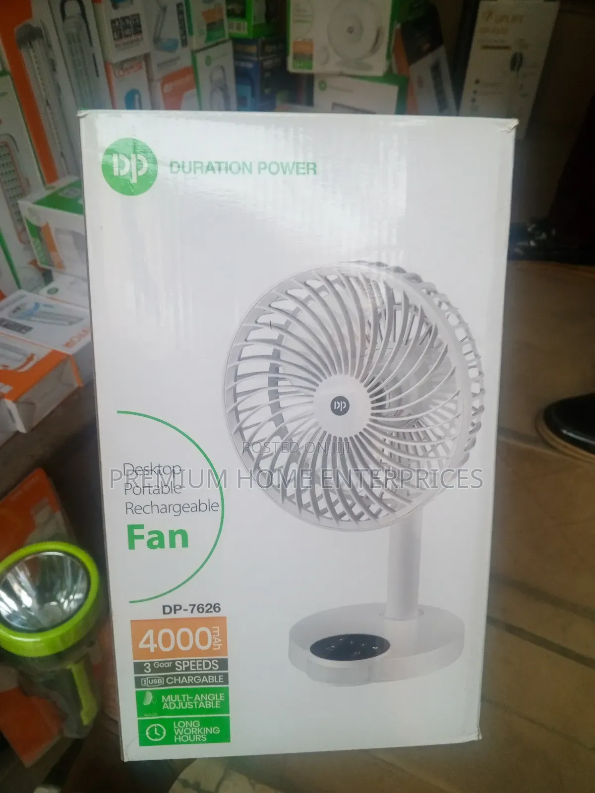 Dp Rechargeable Table Fan Dp-7626