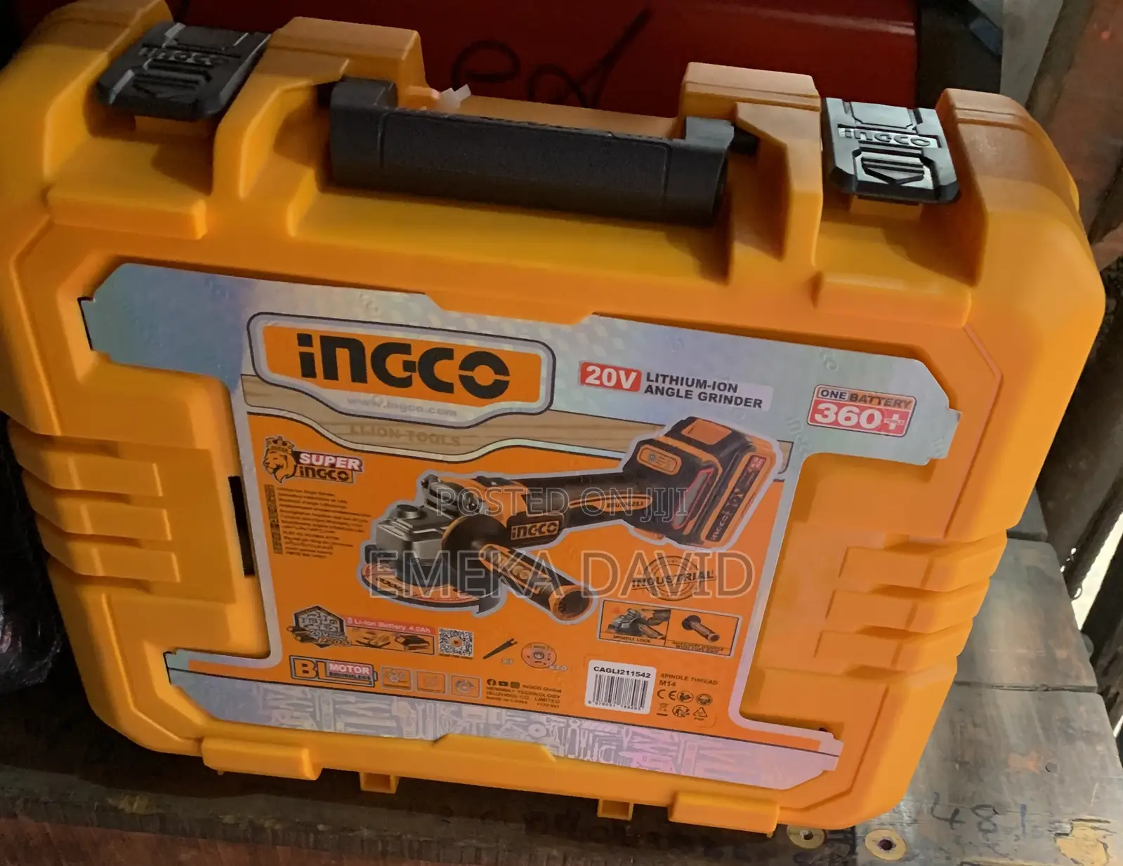 20V Ingco Battery Angle Grinder