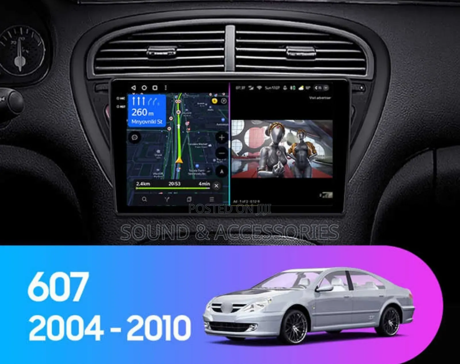 Peugeot 607 2004-2010 Android GPS Navigation System