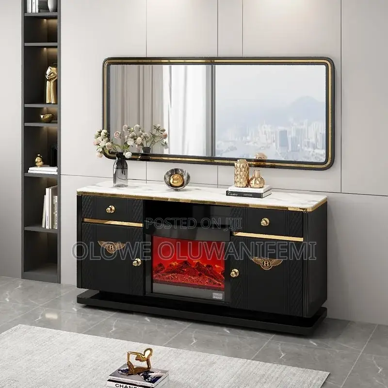 Imported Fireplace TV Shelf Console